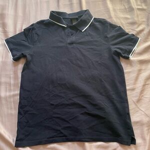 H&M Navy Polo Shirt with White Trim